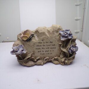 Garden Rock W/Bible Quote